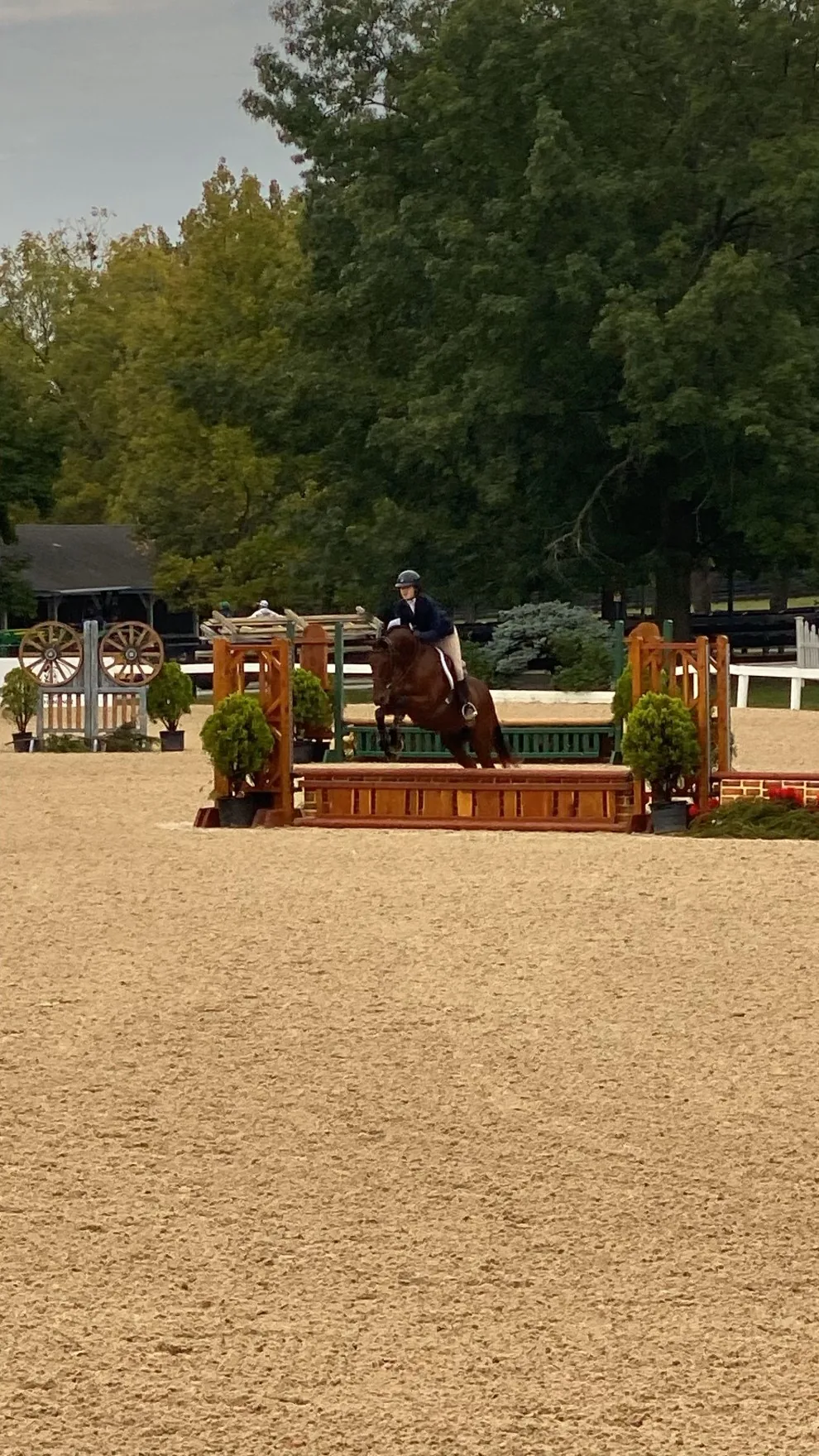 Rider clearing a jump